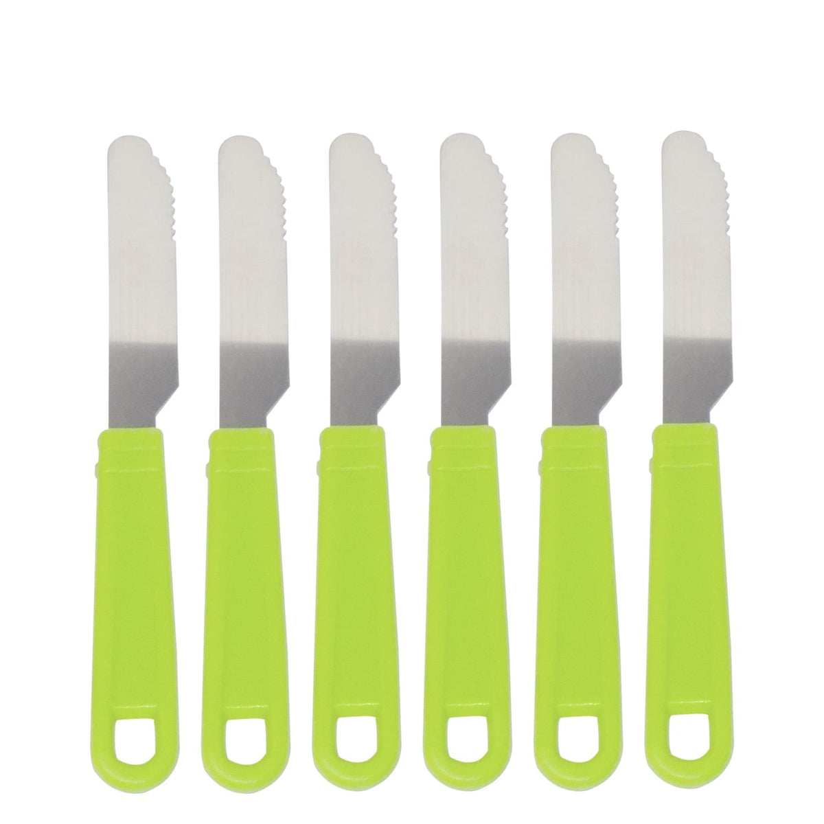 A butter knife from the premium stainless steel cutlery set, showcasing its design.
