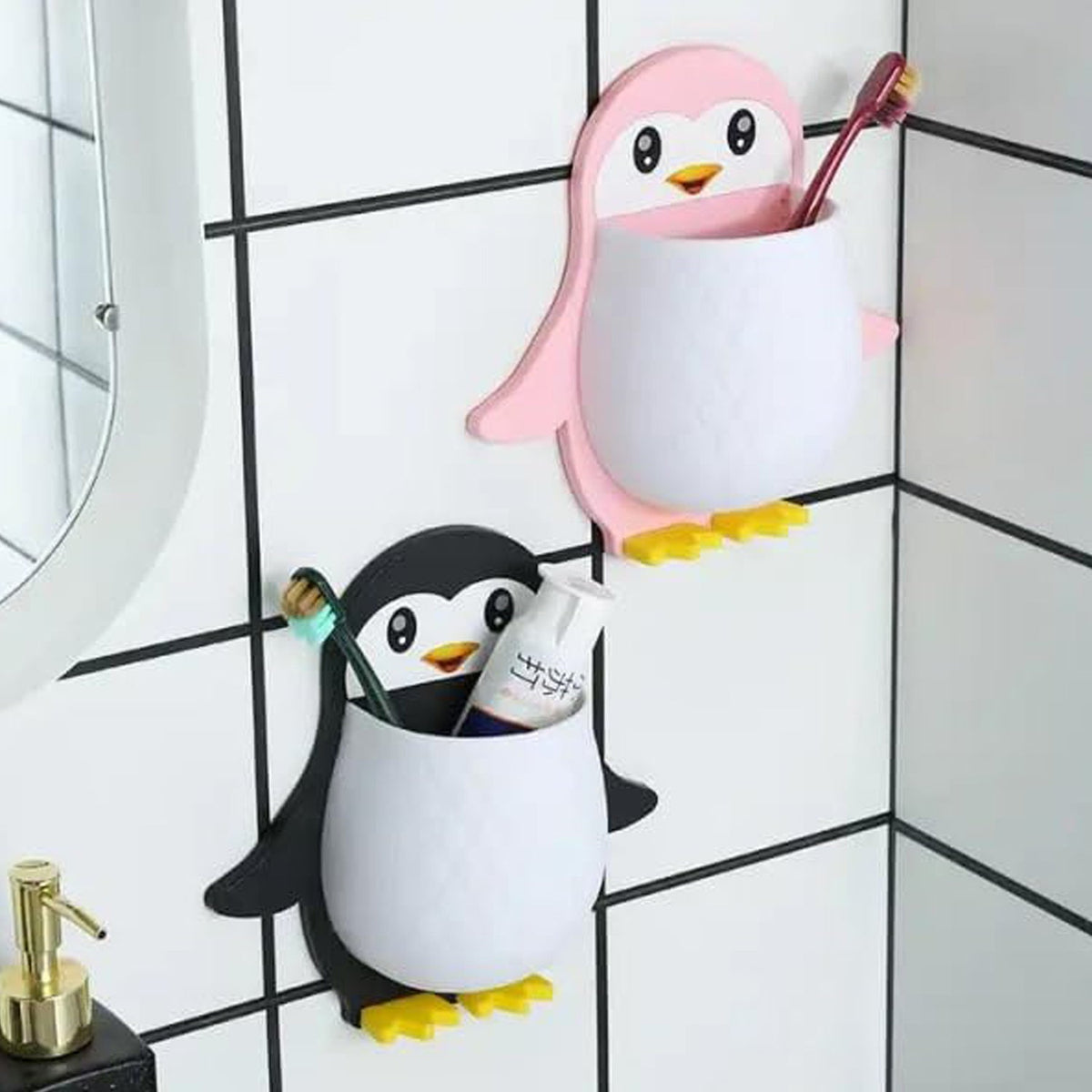 VoltDesk Penguin wall organizer showing scratch-resistant matte finish