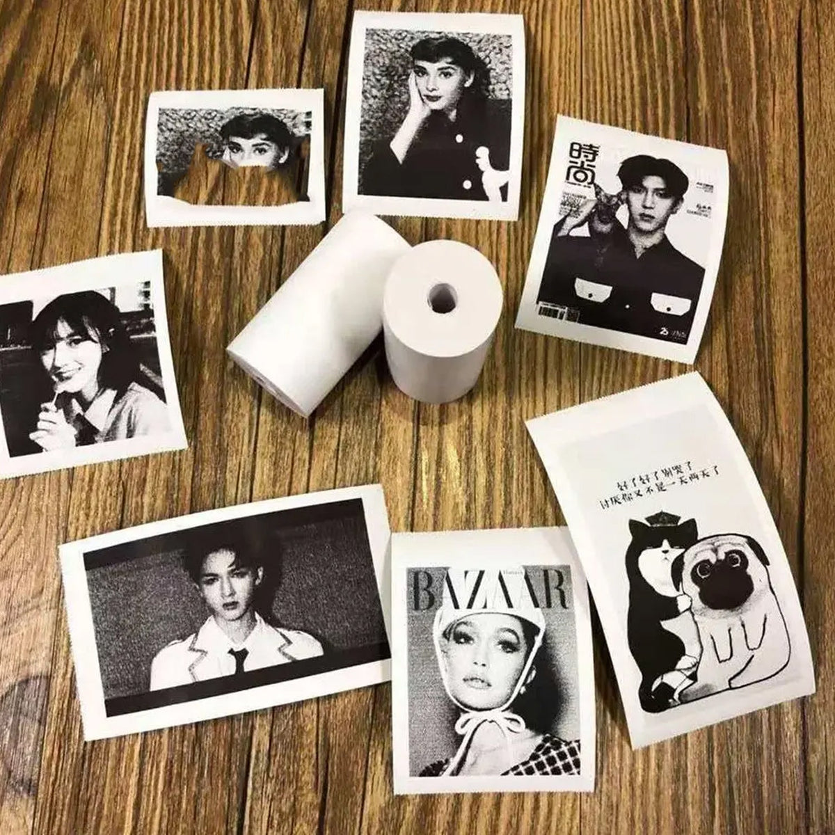 Close-up of a smooth, white thermal printer paper roll, highlighting its premium texture.