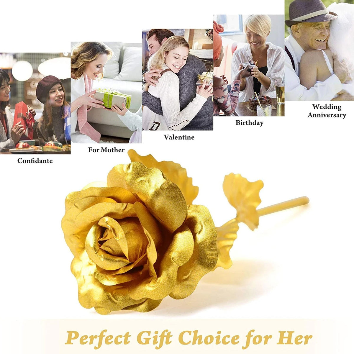Romantic heart and rose table decoration gift set