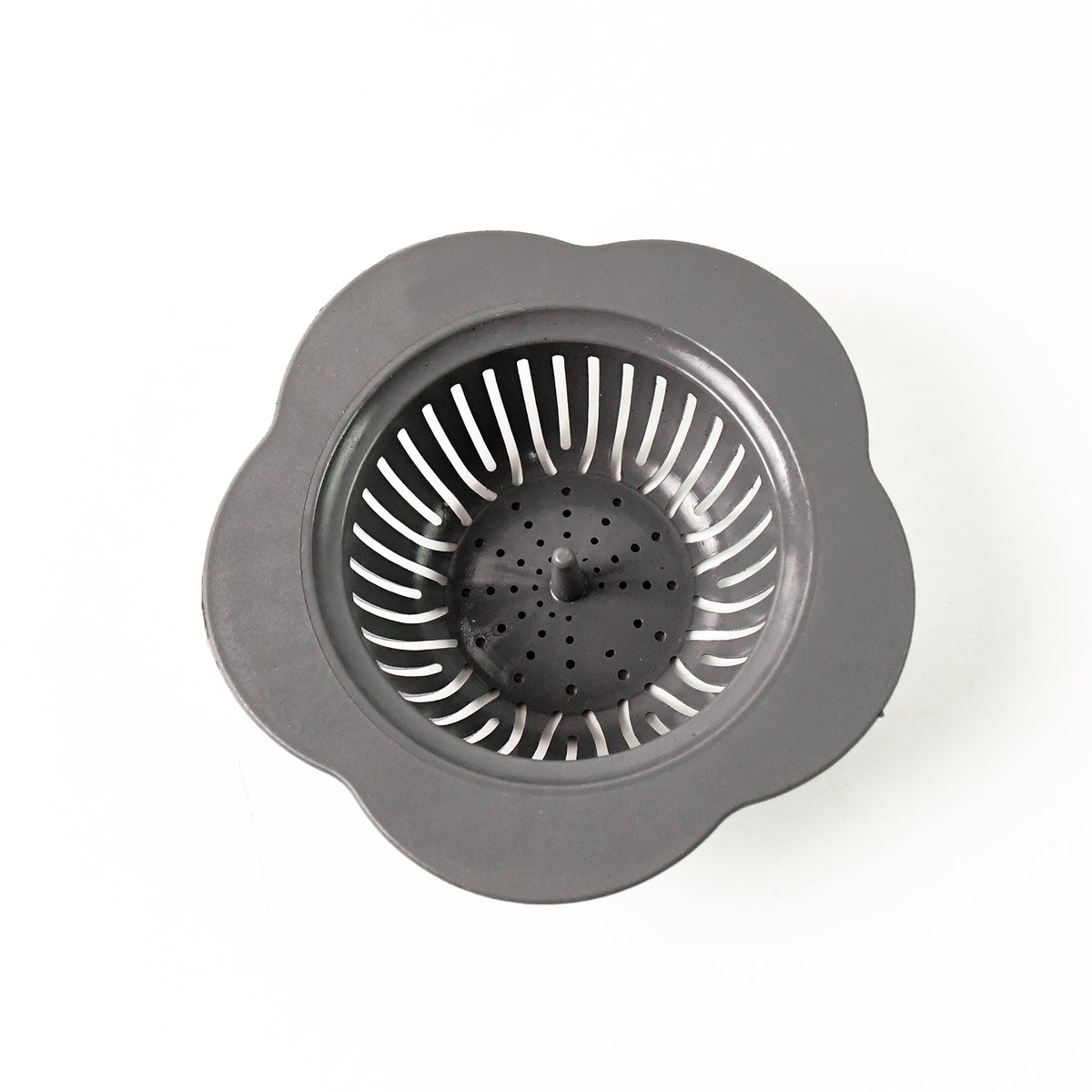 Flower-patterned plastic kitchen sink strainer for trapping debris
