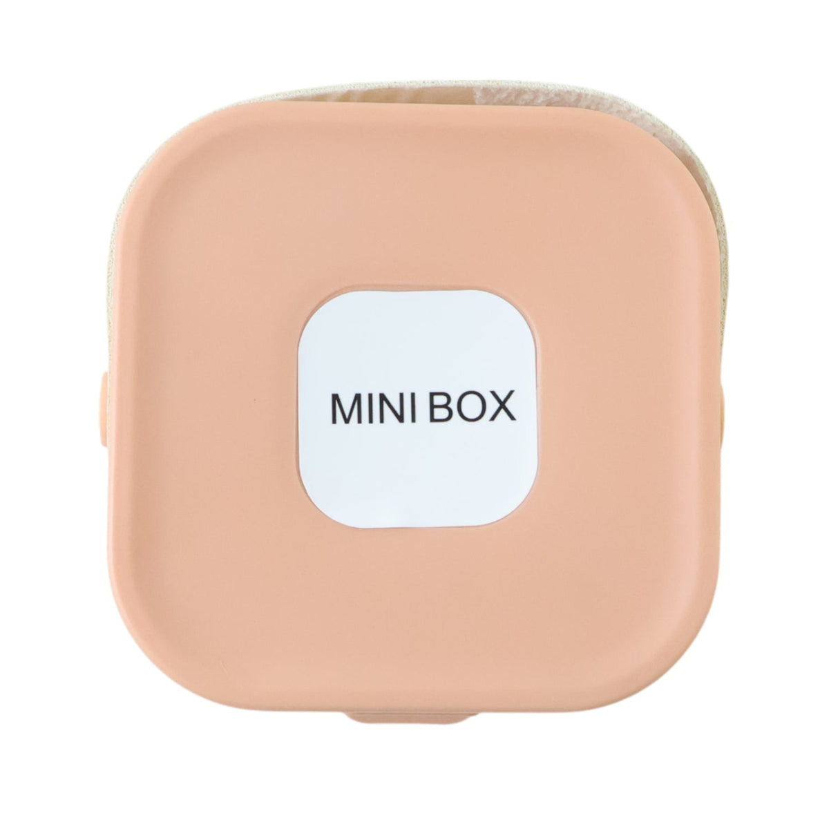 Full view of compact mini jewelry storage box with mirror