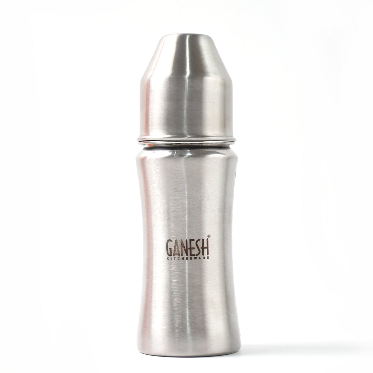 Safe and non-toxic 250ml stainless steel feeding bottle for toddlers and newborns.