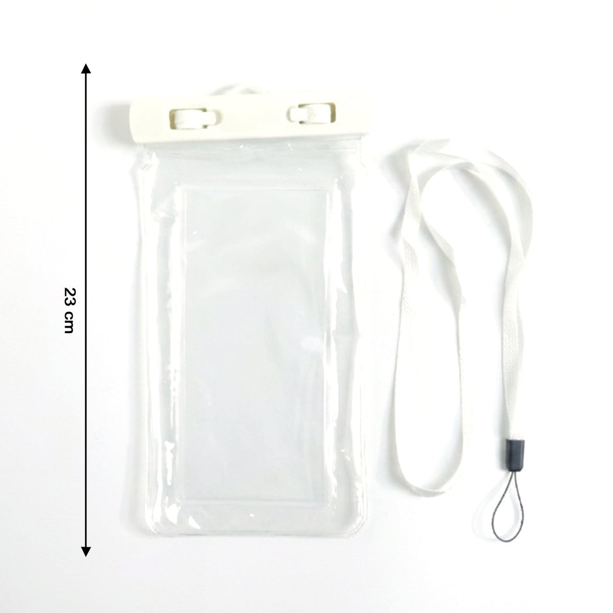 Waterproof smartphone pouch lifestyle image showing durable water protection