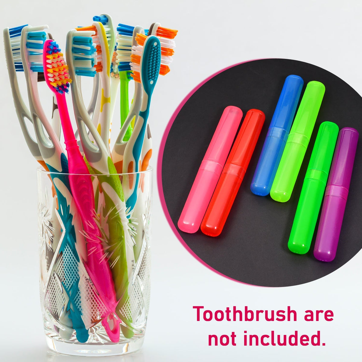 Close-up of the food-grade plastic material used for the toothbrush covers.