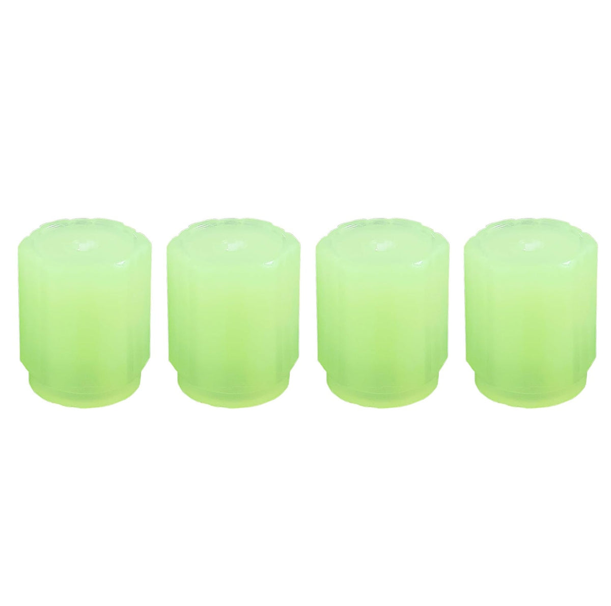 Light rim caps glowing for enhanced tire visibility