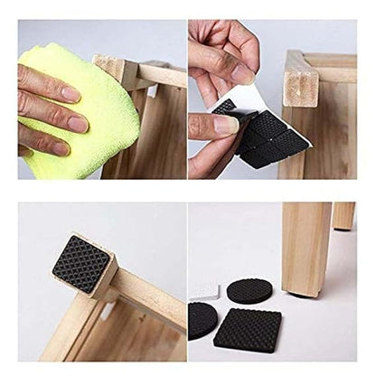 Self-Adhesive Furniture Pads – Square Anti-Slip Floor Protectors | Indo Glow (Pack Of 1pc).