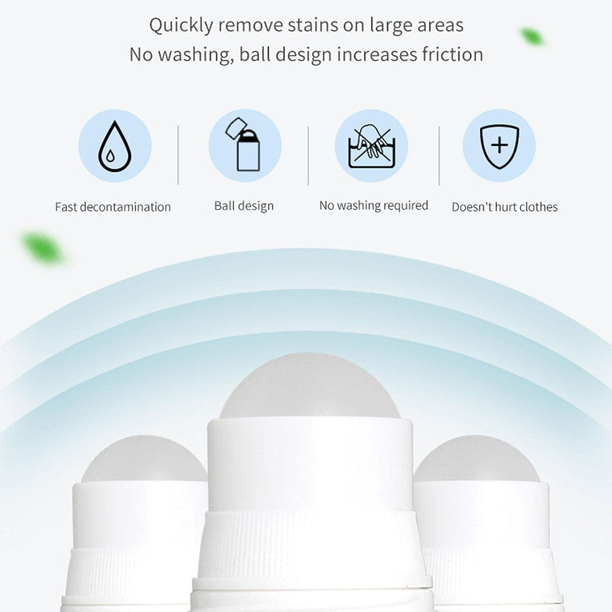 The sleek design of the 50ml clothes stain remover roller.