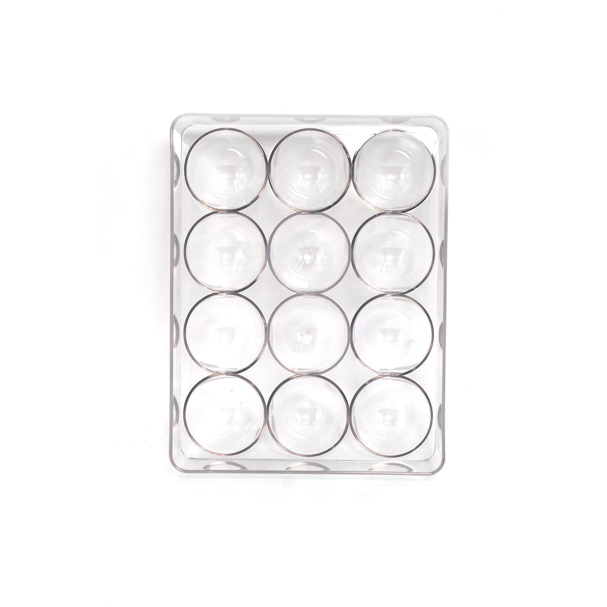 Close-up of the durable plastic egg tray, highlighting its BPA-free material.