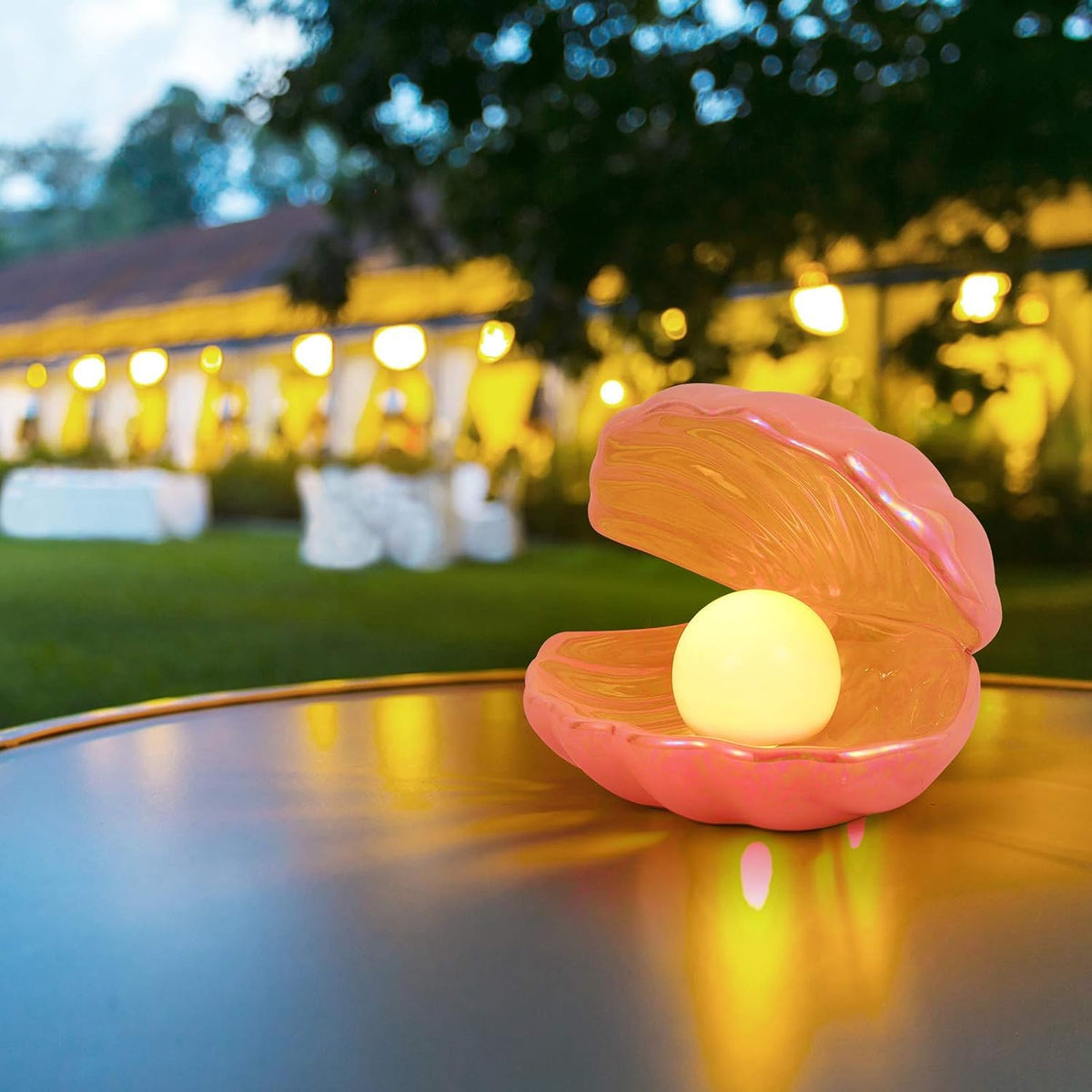 Pearl Shell Night Lamp – Elegant LED Decor | Indo Glow