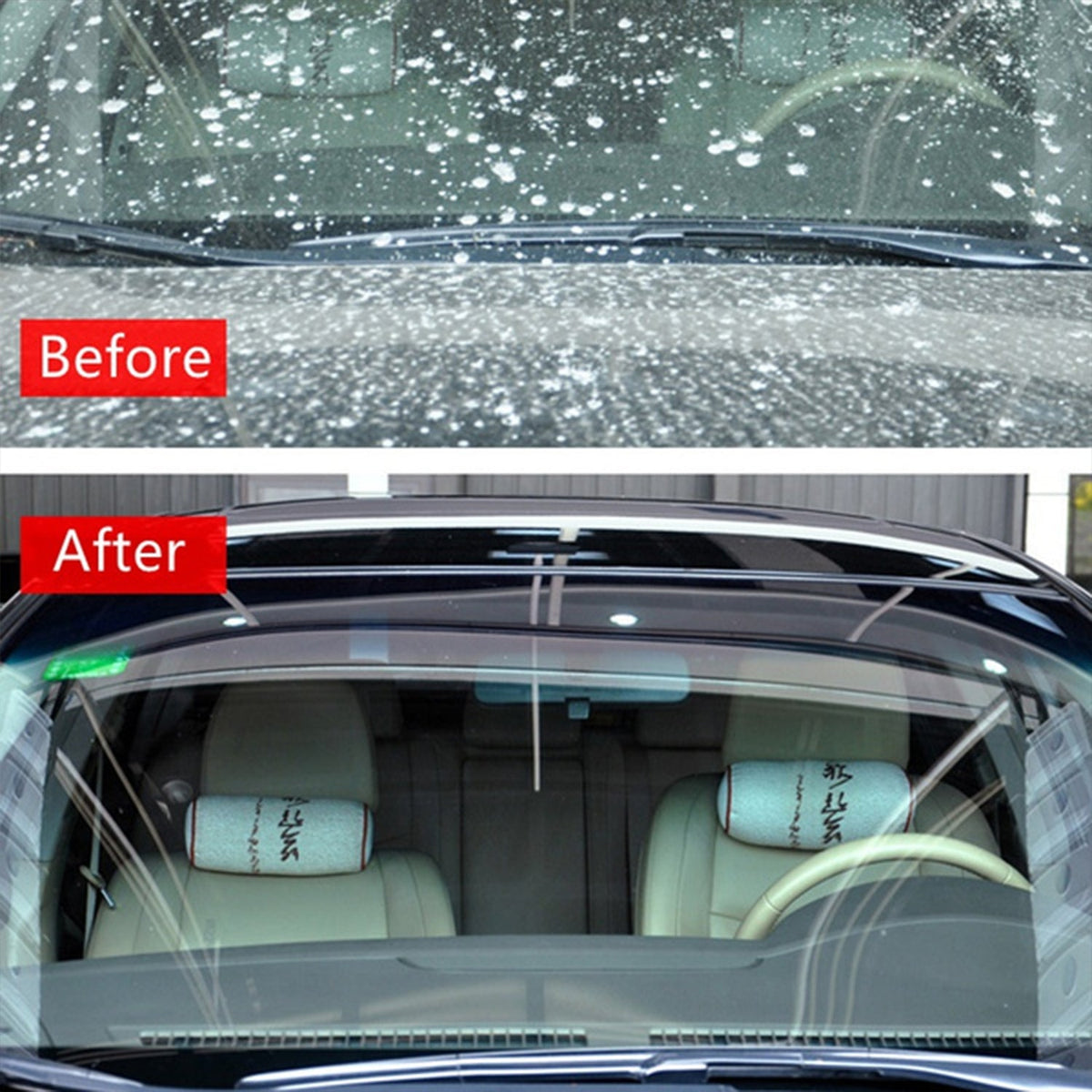 Effervescent car wiper detergent tablets to keep windshield clear