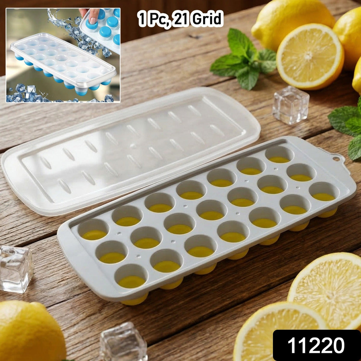 Sphere ice mold with 21 grid chambers for frozen ice balls