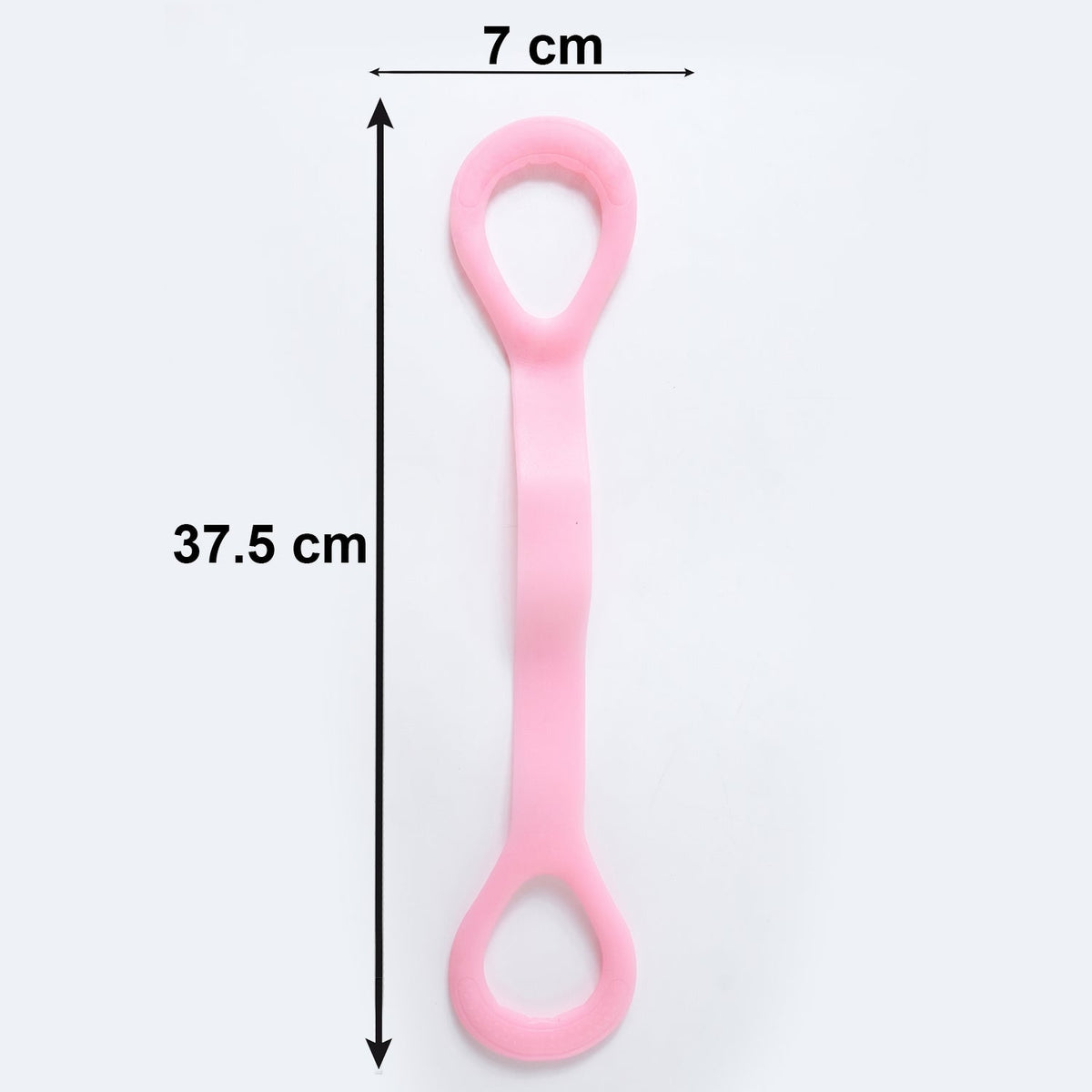 Blue silicone resistance band for fitness training