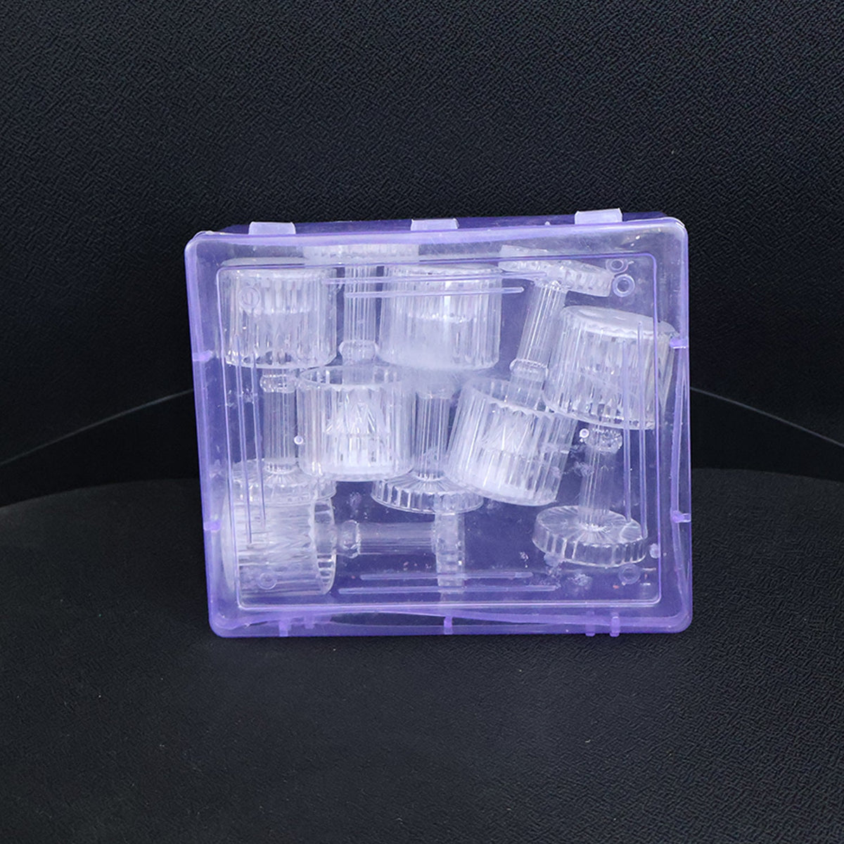 Set of 6 battery-operated LED crystal-effect lamps providing ambient glow