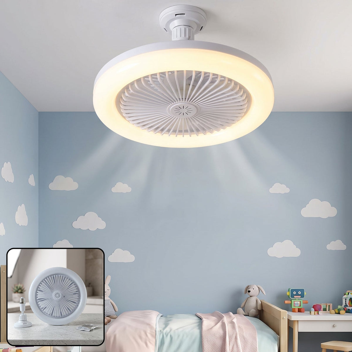 2 in 1 LED ceiling fan light
