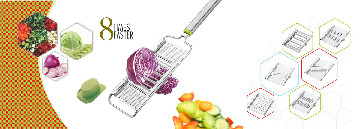 Versatile 6-in-1 kitchen cutter and slicer for daily meal prep.