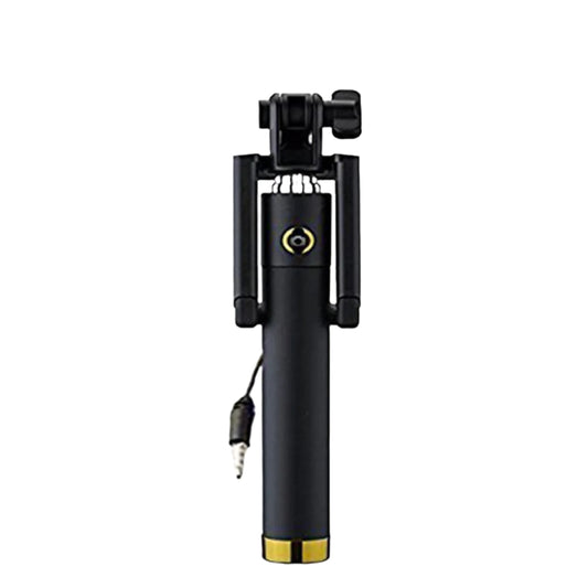 selfie stick with aux wire extended for a wide shot, perfect for group photos.